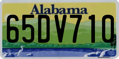 AL license plate 65DV710