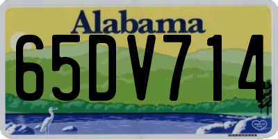 AL license plate 65DV714