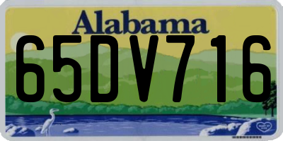AL license plate 65DV716