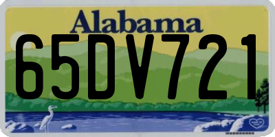 AL license plate 65DV721