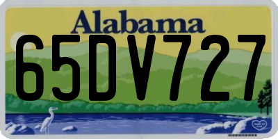 AL license plate 65DV727