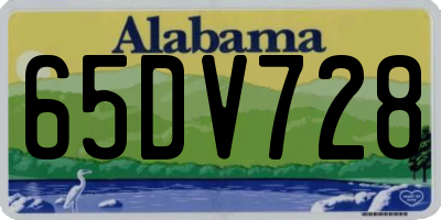 AL license plate 65DV728