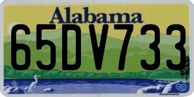 AL license plate 65DV733