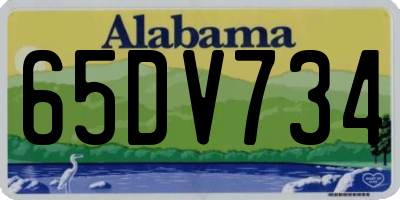 AL license plate 65DV734