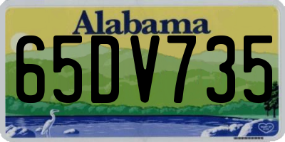 AL license plate 65DV735