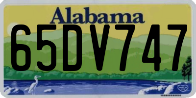 AL license plate 65DV747