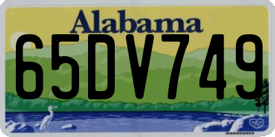 AL license plate 65DV749