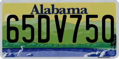 AL license plate 65DV750