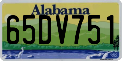 AL license plate 65DV751