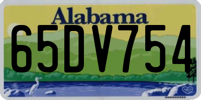 AL license plate 65DV754