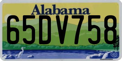 AL license plate 65DV758