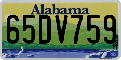 AL license plate 65DV759
