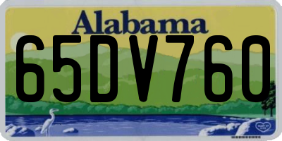 AL license plate 65DV760