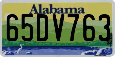 AL license plate 65DV763