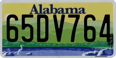 AL license plate 65DV764