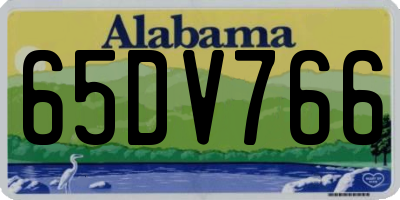 AL license plate 65DV766