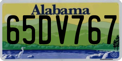 AL license plate 65DV767