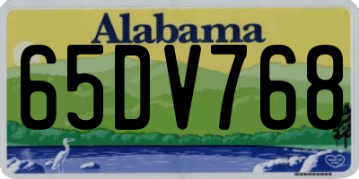 AL license plate 65DV768