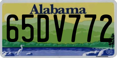 AL license plate 65DV772