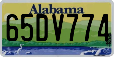 AL license plate 65DV774