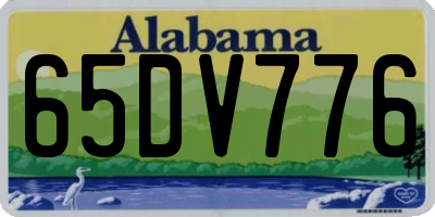 AL license plate 65DV776
