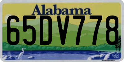 AL license plate 65DV778