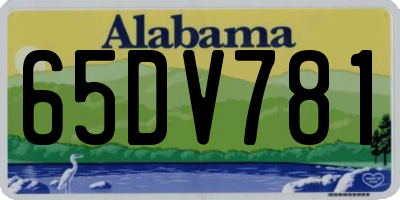 AL license plate 65DV781