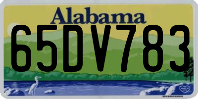 AL license plate 65DV783