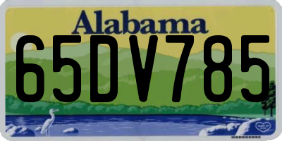 AL license plate 65DV785