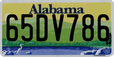 AL license plate 65DV786