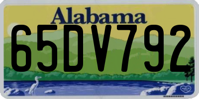 AL license plate 65DV792