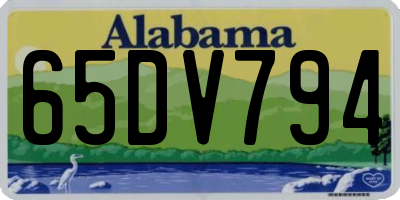 AL license plate 65DV794