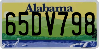 AL license plate 65DV798