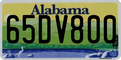 AL license plate 65DV800