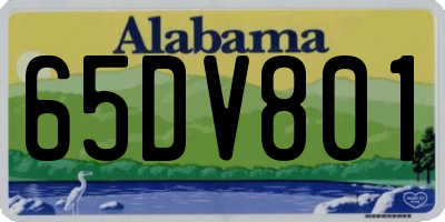 AL license plate 65DV801