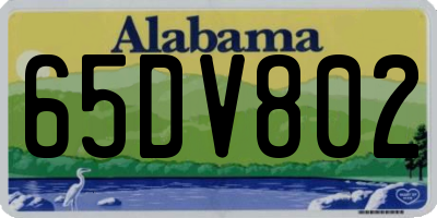 AL license plate 65DV802