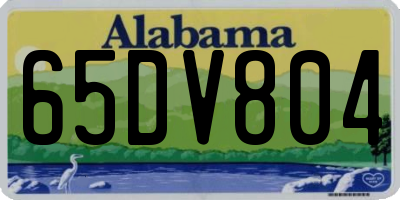 AL license plate 65DV804