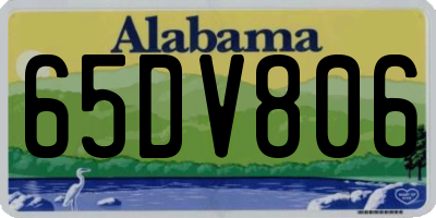 AL license plate 65DV806