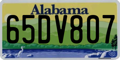 AL license plate 65DV807