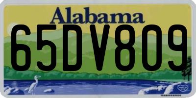 AL license plate 65DV809