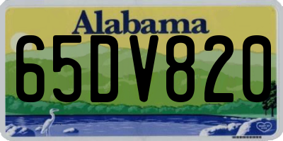 AL license plate 65DV820