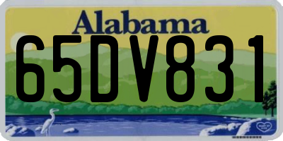 AL license plate 65DV831