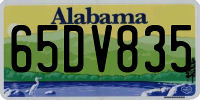 AL license plate 65DV835