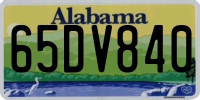 AL license plate 65DV840
