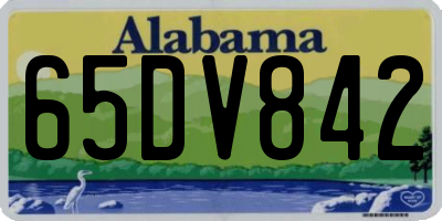 AL license plate 65DV842