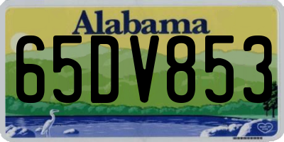 AL license plate 65DV853