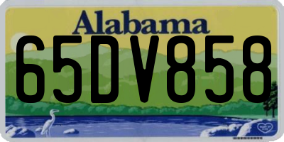 AL license plate 65DV858