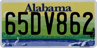 AL license plate 65DV862