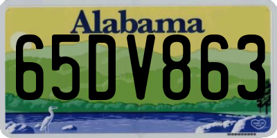 AL license plate 65DV863