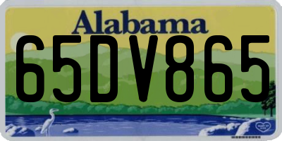 AL license plate 65DV865